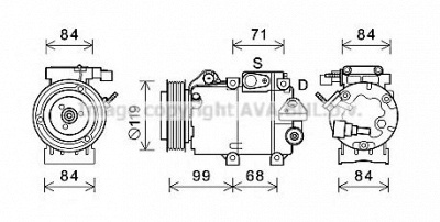 AVA QUALITY COOLING hyk365 -  Компрессор, кондиционер